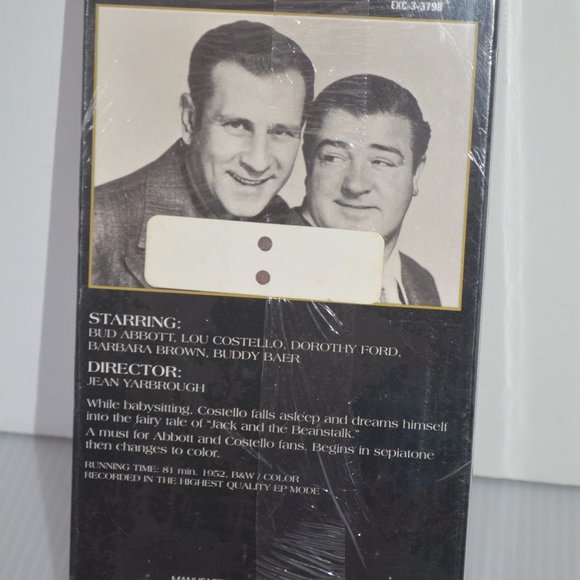Hollywood Gold Jack and the Beanstalk VHS Tape Abbott & Costello Comedy New Seal - Picture 2 of 5